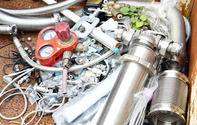 回収可能な金属部品のイメージ